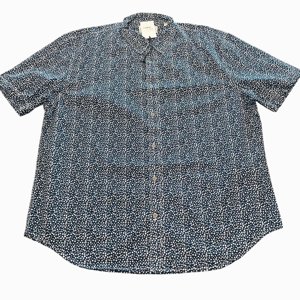 NWT Coastaoro Casual Button Down Shirt Sz M Midnight Short Sleeve Stitch Fix